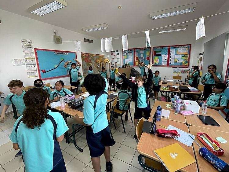 Students first day of mask