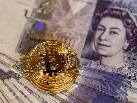 It's been almost a year since Bitcoin hit a record around $68,000. It's now trading at about $19,000. The pound sterling is almost as volatile as new-comer Bitcoin as of late.