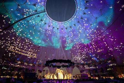 Awakening of Al Wasl projection show at Al Wasl, Expo 2020 Dubai.