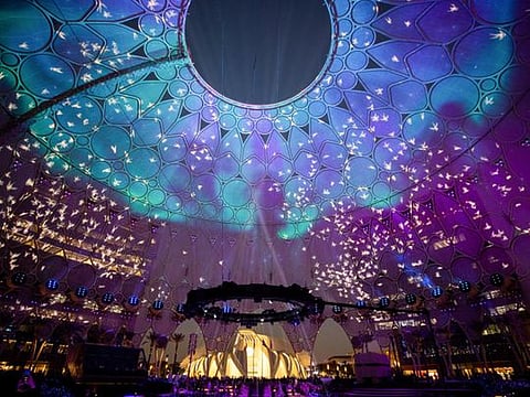 Awakening of Al Wasl projection show at Al Wasl, Expo 2020 Dubai.