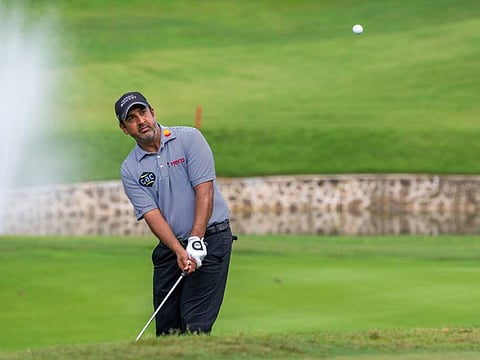 Shiv Kapur in action on the golf course on the Asian Tour.