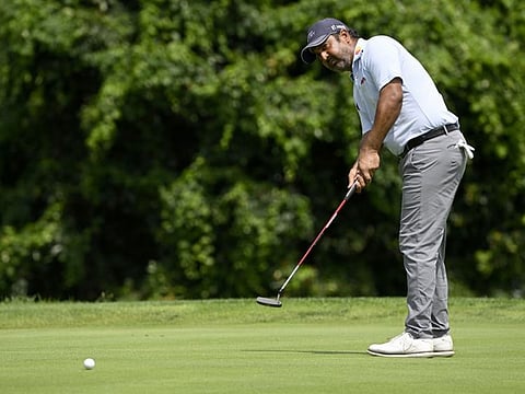 Shiv Kapur on the golf course on the Asian Tour.