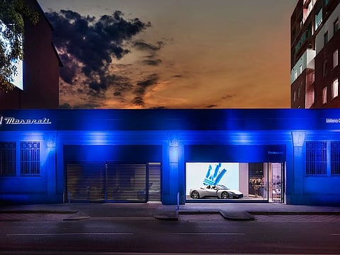 Maserati’s boutique concept was created by New York design firm Eight Inc.