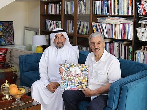 Shakir Noori (right) with Hussein Mahmoud Al-Azami (left).