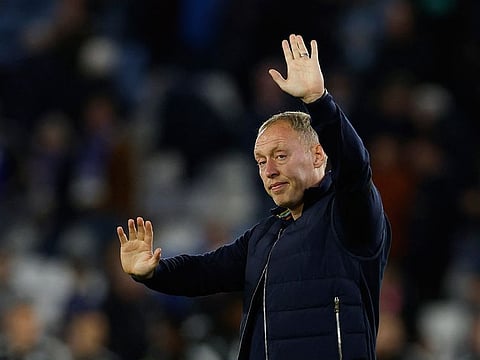 Nottingham Forest manager Steve Cooper looks dejected after the match.