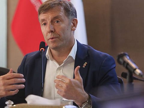 Iranian authorities summoned Simon Shercliff (above) for the second time in less than 10 days and “strongly condemned the interventionist statements resorting to provocative and fake interpretations’’ by London.