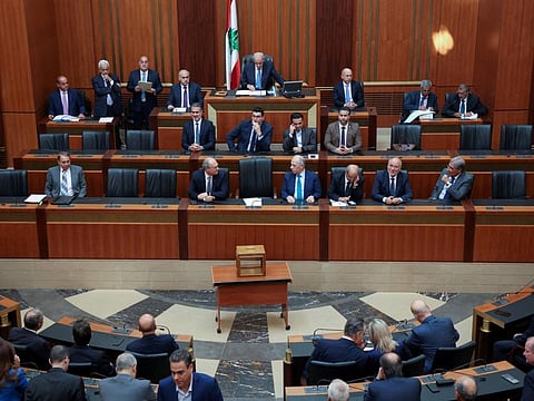 The first session to elect a new president at the parliament building in Beirut on September 29, 2022. 
