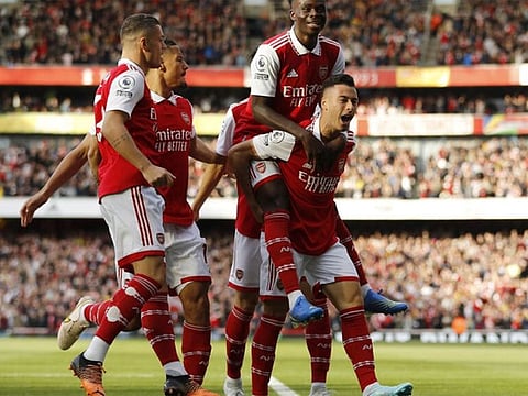 Gabriel Martinelli (right) scored inside a minute of Arsenal's 3-2 win over Liverpool