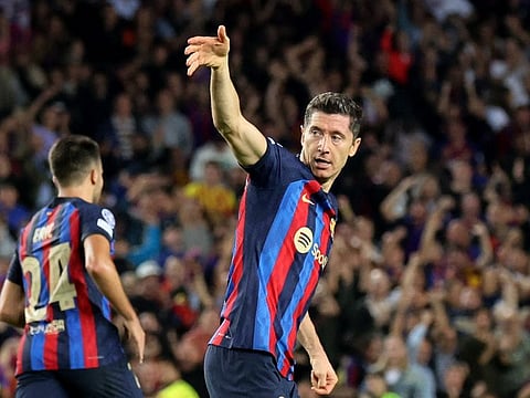 Barcelona's Robert Lewandowski will be in action tomorrow against Real Madrid.