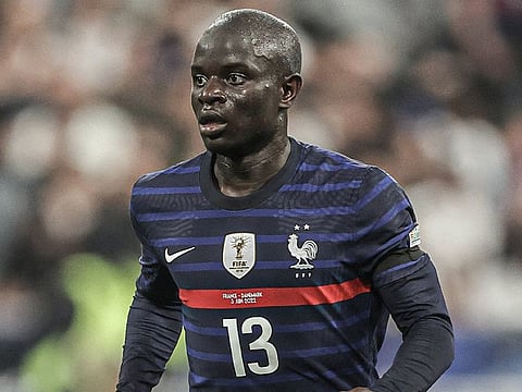 Injured... France will be without key midielder N'Golo Kante for the Qatar World Cup.