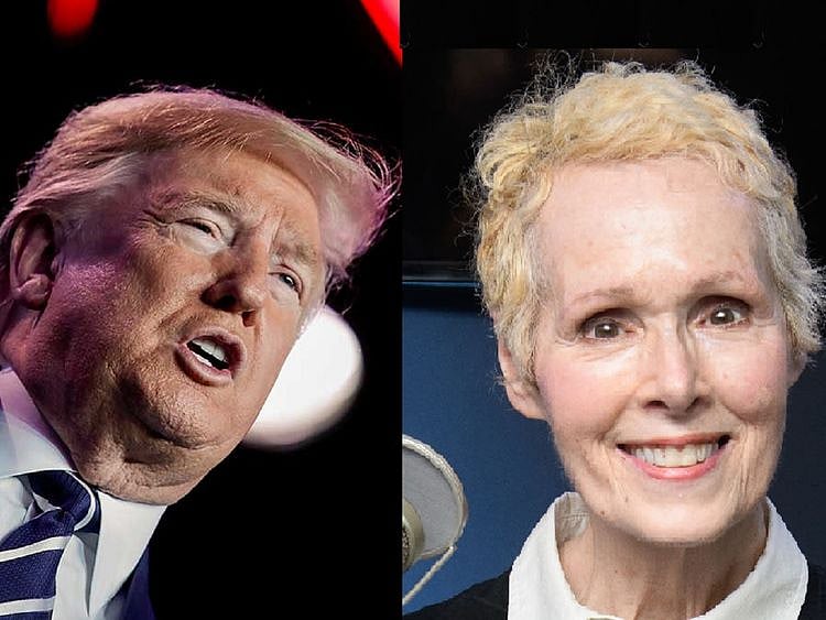 Former US President Donald Trump and writer E. Jean Carroll