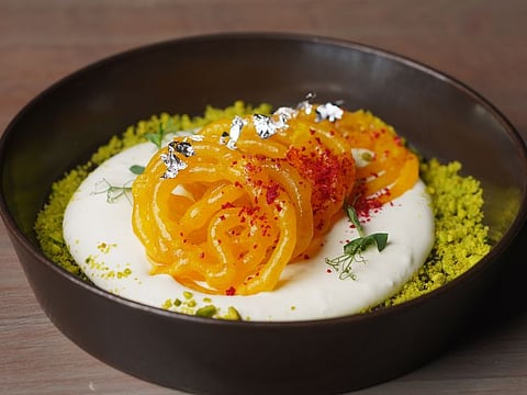 Jalebi with rabri