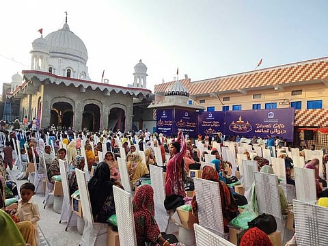 Hindu families hit by the floods in Sindh were given aid as a Diwali gift.