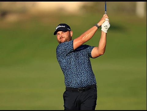 Round one leader Jordan Smith in action in the Portugal Masters.