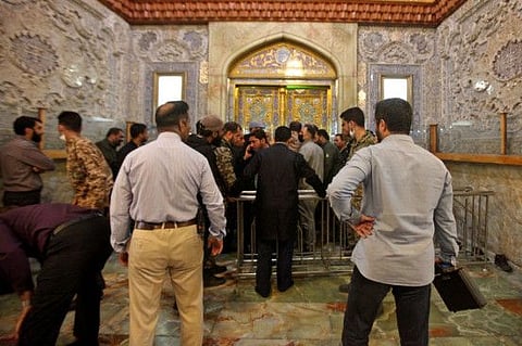 Iranian security forces deploy following an armed attack at the Shah Cheragh mausoleum in the city of Shiraz on October 26, 2022.  