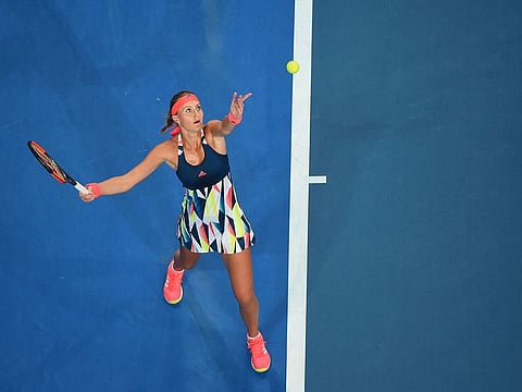 Kristina Mladenovic of France playing at the Hopman Cup at the Perth Arena. The new United Cup will also be a mixed event with top 18 nations taking part.