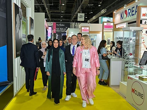 Mona Ghanem Al Marri, chairperson and managing director of Dubai Women Establishment, inaugurates Beautyworld Middle East 2022.