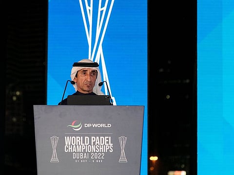 Sheikh Saeed Bin Maktoum Bin Juma Al Maktoum, President of the UAE Padel Association.