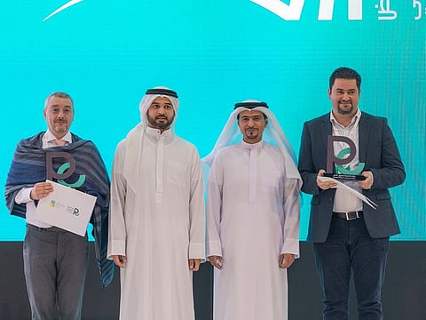 (from left) Mauro Spagnol, Mansour Al Hassani, Ahmed Al Ameri, and Gabriel Nieto