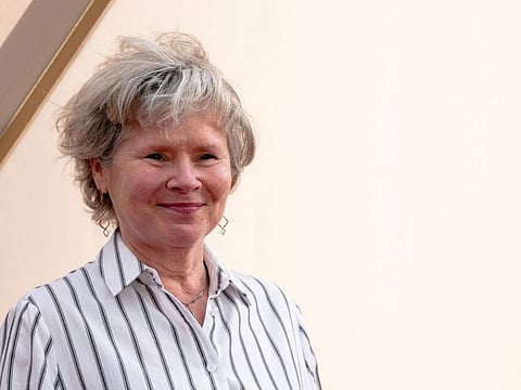 Cast member Imelda Staunton arrives for the world premiere of 'Downton Abbey: A New Era' in London, Britain, April 25, 2022.