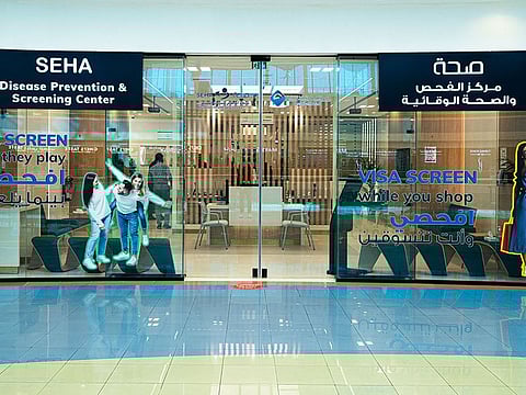 The  new disease prevention and screening centre operated by the Abu Dhabi Health Services Company (Seha) at the Mushrif Mall.