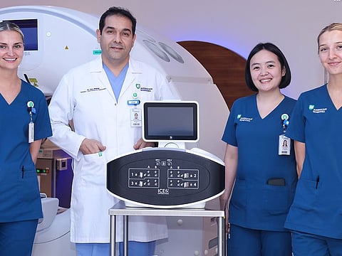 Dr Aws Sarmed Alfahad, Consultant Interventional Radiologist and Director of Interventional Radiology at American Hospital Dubai, and his team, who conducted the first cryoablation in Mena