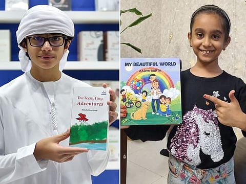 Abdulla Almarzooqi (L) and Aadya Gupta (R) are published authors now