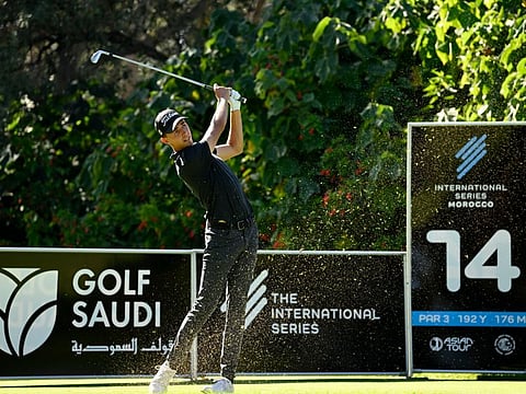 Third round leader David Puig (Spain) in action in round three in Morocco