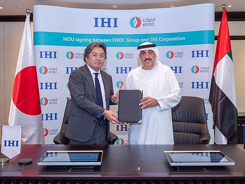 The agreement was signed by Saif Humaid Al Falasi, Group CEO, ENOC, and Jun Kobayashi, Executive Officer, General Manager of Solution & Business Development Headquarters of IHI Corporation