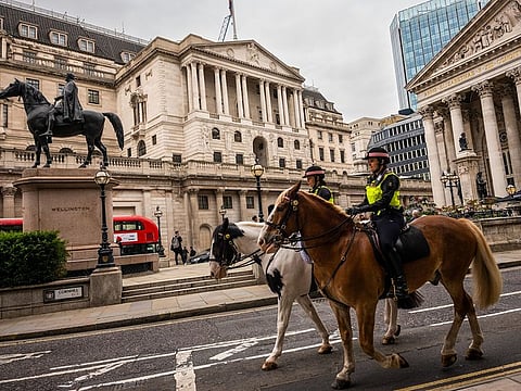 The Bank of England. Britain’s economy will likely stagnate through to 2025, according to the BOE forecasts.