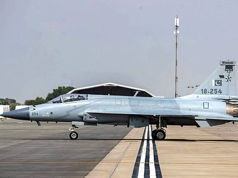 A JF-17 Thunder at the sixth Bahrain International Airshow.