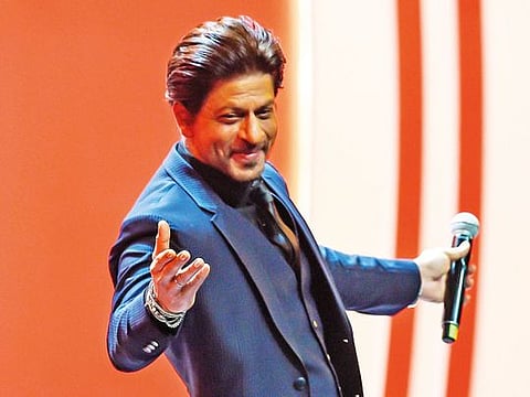 Bollywood superstar Shah Rukh Khan after receiving an award at Sharjah International Book Fair.