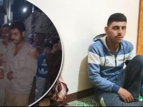 Mohammed Adel after his return to his home.