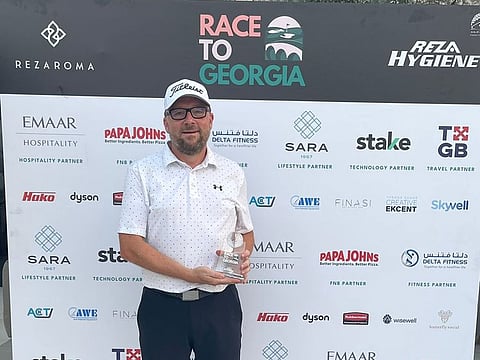 Andy Beddard, winner of the Dubai Hills Golf Club Race to Georgia Qualifier