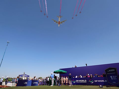 Commanding the Emirates A380 were two UAE National Captains Rashed Murshed and Mubarak Al Mheiri, supported by Captain Ricky Garala and Captain Philippe Lombet. The Red Arrows team was led by Squadron Leader Tom Bould, flying as Red 1