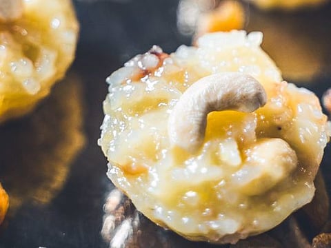 Goan-style sweet khichdi, a rice and lentil dessert