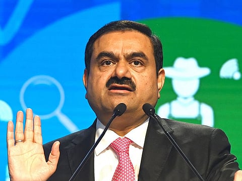 Chairperson of Indian conglomerate Adani Group, Gautam Adani, speaks at the World Congress of Accountants in Mumbai on November 19, 2022.  