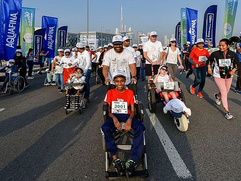 Participants in action during the Emirates NBD Unity Run held at the Dubai Design District.