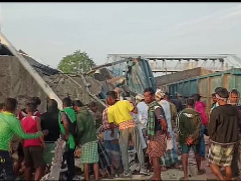 Eight wagons of a goods train got derailed at Korai railway station in Odisha on Monday in which three people were killed and four others were injured.