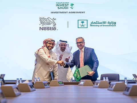 Saudi Ministry of Investment and Nestle signed an agreement to invest $1.86 billion over 10 years. 