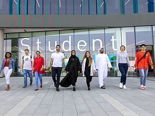 Students at Ajman University. UAE records record number of students enrolment this year.
