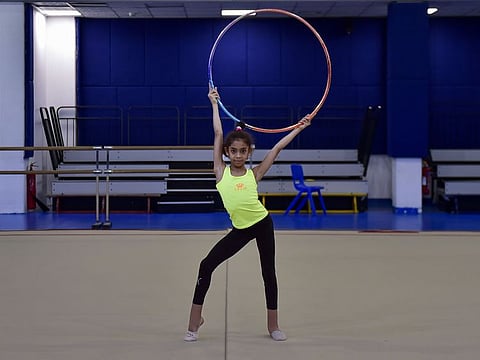 Lamia Al Farsi, UAE rhythmic gymnast, will be eager to win the crown in the GCC Grand Series, which begins on Saturday.