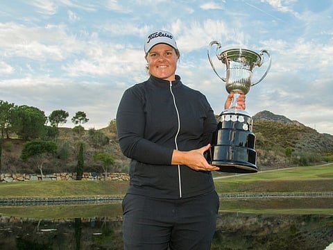 Caroline Hedwall back in the winner's circle in the season ending event on the LET in Spain