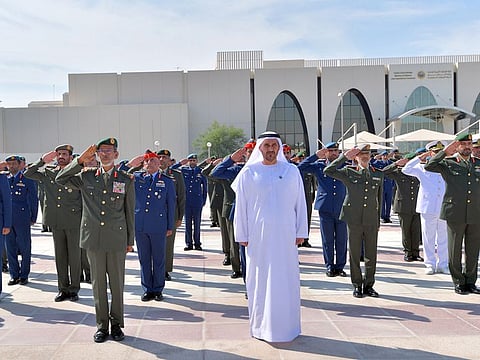 Lt. General Hamad Mohammed Thani Al Rumaithi, Chief of Staff of the UAE Armed Forces, participated in a prayer on the souls of Emirati martyrs at the Ministry of Defence, in appreciation of the sacrifices of the nation's righteous martyrs, on the occasion of Commemoration Day. Al Rumaithi was joined by Mattar Salem Ali Al Dhaheri, Under-Secretary of the Ministry of Defence, in addition to a number of the Ministry's military and civilian personnel.