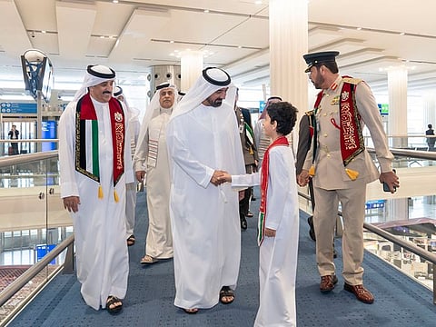 Sheikh Ahmed bin Saeed Al Maktoum visiting Terminal 3 of Dubai International Airport