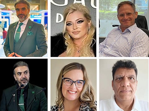 (clockwise from top left) Mohamed Saieed, Hanne Rasmussen El'circy, Patrick O’Brien, Parvez Nawab, Rebecca Blacklaws, and Shadi Dawi