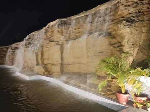 New attraction - Benazir Waterfall - at Kidney Hill Park in Karachi.