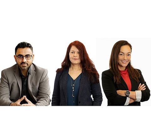 From left: Suhail Jiwani, Chief Technology Officer, Sheena Chandra, Chief Strategy and Business Development Officer, and Citalouise Geiggar, Vice President of Marketing from Kelvin