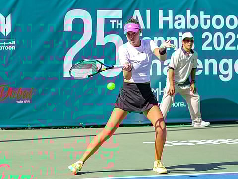 Second-seeded Kristtina Mladenovic resurrected her game at the right time to clinch victory in the first round of the 25th Al Habtoor Tennis Challenge being held at the Habtoor Grand Resort on Tuesday.