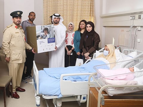 RTA distributes free baby car seats as part of the child safety awareness campaign in Dubai